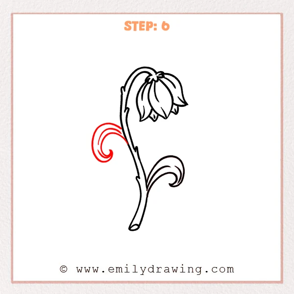 how to draw a dead flower - Step 6